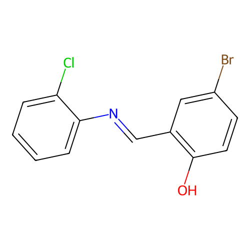 Phenol, 4-bromo-2-[[(2-chlorophenyl)imino]methyl]- structure
