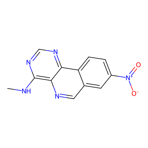 Pyrimido[5,4-c]isoquinolin-4-amine, N-methyl-8-nitro- structure