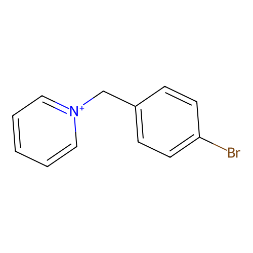 1-[(4-Bromophenyl)methyl]pyridin-1-ium structure