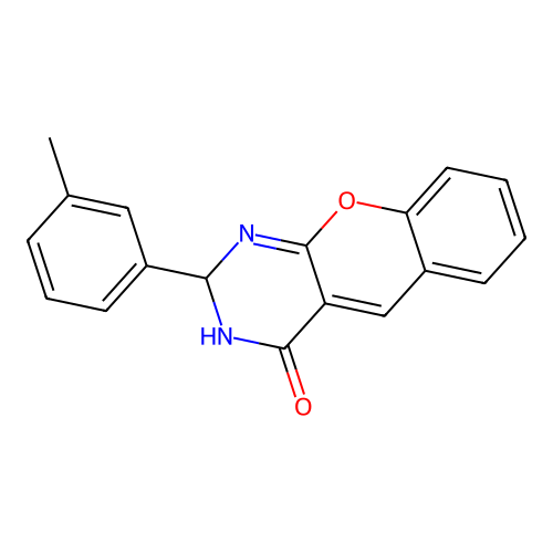 2-(3-Methylphenyl)-2,3-dihydrochromeno[2,3-d]pyrimidin-4-one structure