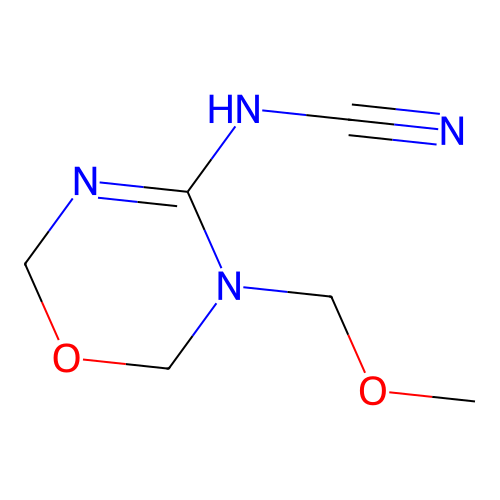 [3-(Methoxymethyl)-2,6-dihydro-1,3,5-oxadiazin-4-yl]cyanamide structure