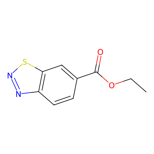 Ethyl 1,2,3-benzothiadiazole-6-carboxylate structure