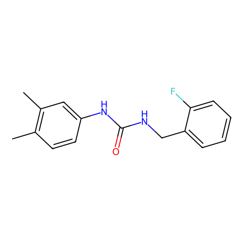 1-(3,4-Dimethylphenyl)-3-[(2-fluorophenyl)methyl]urea structure
