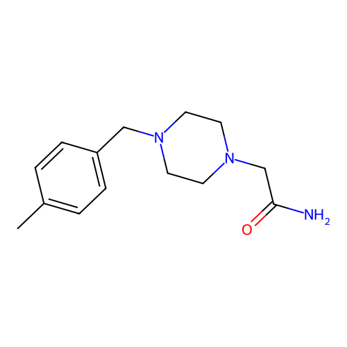 2-[4-[(4-Methylphenyl)methyl]piperazin-1-yl]acetamide structure