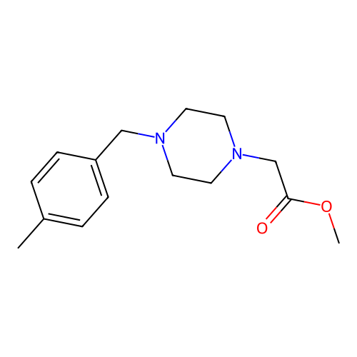 Methyl [4-(4-methylbenzyl)piperazin-1-yl]acetate structure