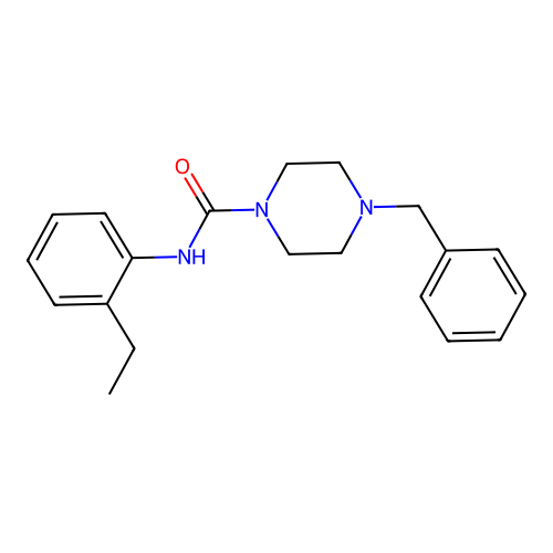4-benzyl-N-(2-ethylphenyl)piperazine-1-carboxamide structure