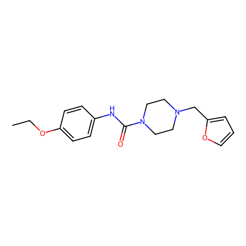 N-(4-ethoxyphenyl)-4-(furan-2-ylmethyl)piperazine-1-carboxamide structure