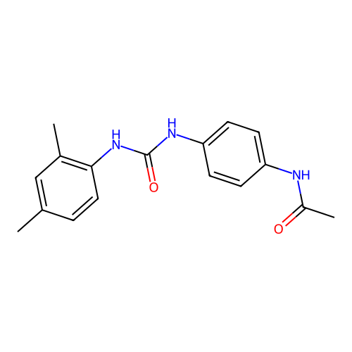 N-[4-[(2,4-dimethylphenyl)carbamoylamino]phenyl]acetamide structure