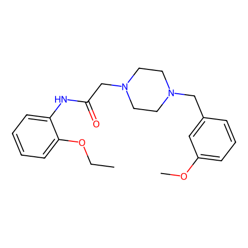 N-(2-ethoxyphenyl)-2-[4-[(3-methoxyphenyl)methyl]piperazin-1-yl]acetamide structure
