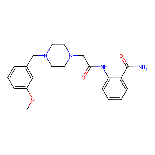 2-[[2-[4-[(3-Methoxyphenyl)methyl]piperazin-1-yl]acetyl]amino]benzamide structure