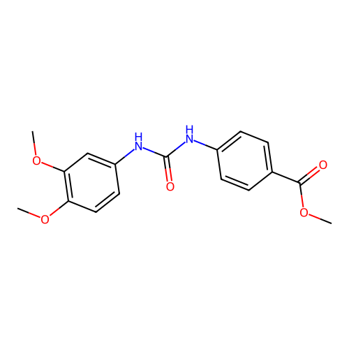 Methyl 4-{[(3,4-dimethoxyphenyl)carbamoyl]amino}benzoate structure