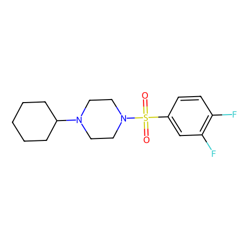 1-Cyclohexyl-4-(3,4-difluorophenyl)sulfonylpiperazine structure