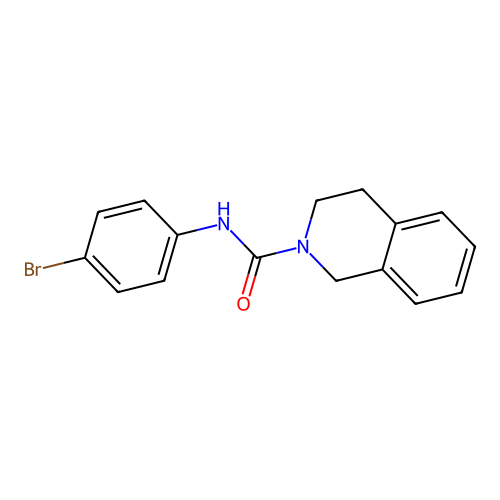 N-(4-bromophenyl)-3,4-dihydroisoquinoline-2(1H)-carboxamide structure
