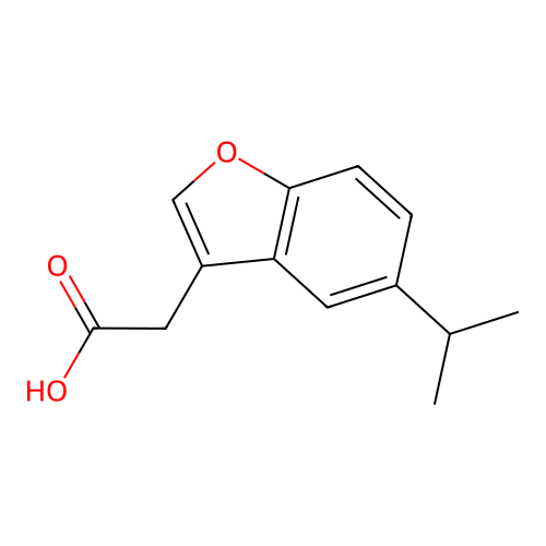 2-(5-(Propan-2-yl)-1-benzofuran-3-yl)acetic acid structure