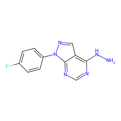 1-(4-Fluorophenyl)pyrazolo[5,4-d]pyrimidine-4-ylhydrazine structure