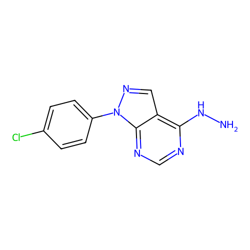 1-(4-Chlorophenyl)pyrazolo[5,4-d]pyrimidine-4-ylhydrazine structure
