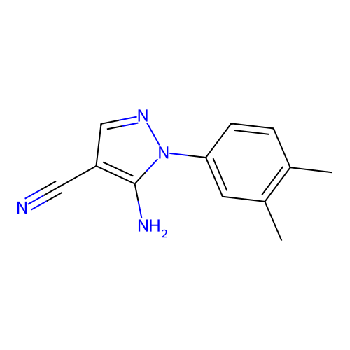 5-Amino-1-(3,4-dimethylphenyl)-1H-pyrazole-4-carbonitrile structure