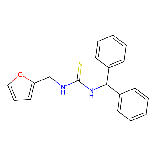 N-(Diphenylmethyl)-Na(2)-(2-furanylmethyl)thiourea structure