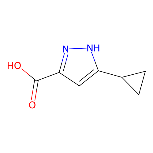 5-cyclopropyl-1H-pyrazole-3-carboxylic acid structure