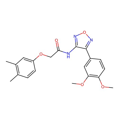 N-[4-(3,4-dimethoxyphenyl)-1,2,5-oxadiazol-3-yl]-2-(3,4-dimethylphenoxy)acetamide structure
