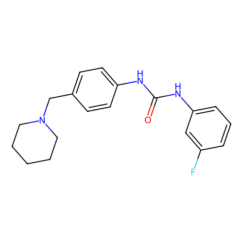 1-(3-Fluorophenyl)-3-[4-(piperidin-1-ylmethyl)phenyl]urea structure