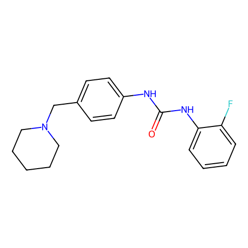 1-(2-Fluorophenyl)-3-[4-(piperidin-1-ylmethyl)phenyl]urea structure