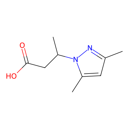 3-(3,5-dimethyl-1H-pyrazol-1-yl)butanoic acid structure