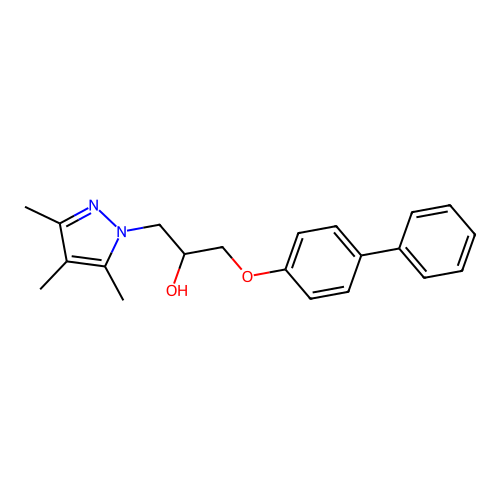 3-(4-Phenylphenoxy)-1-(3,4,5-trimethylpyrazolyl)propan-2-ol structure