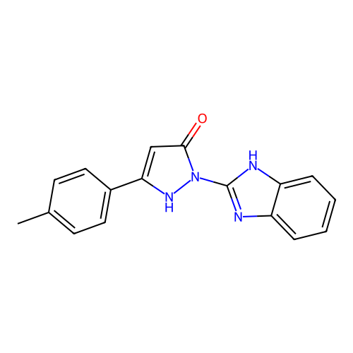 1-(1H-benzimidazol-2-yl)-3-(4-methylphenyl)-1H-pyrazol-5-ol structure