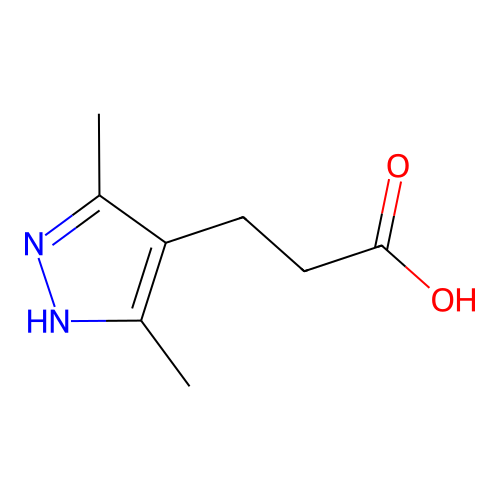 3-(3,5-二甲基-1H-吡唑-4-基)丙酸 structure