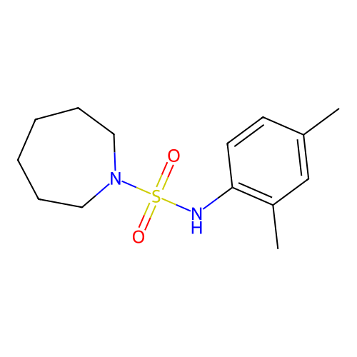 N-(2,4-dimethylphenyl)azepane-1-sulfonamide structure