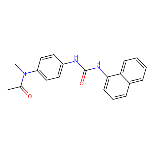 N-methyl-N-[4-(naphthalen-1-ylcarbamoylamino)phenyl]acetamide structure