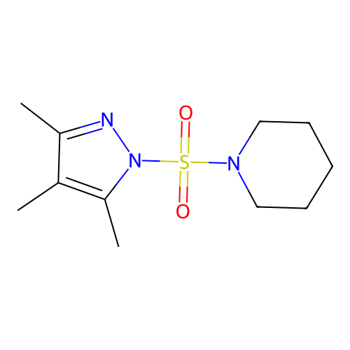 1-(3,4,5-Trimethylpyrazol-1-yl)sulfonylpiperidine structure