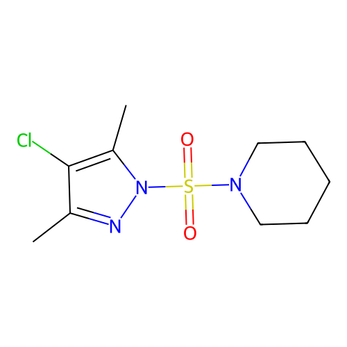 4-Chloro-3,5-dimethyl-1-(piperidylsulfonyl)pyrazole structure