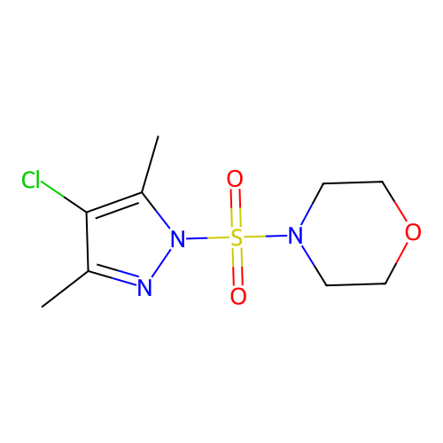 4-[(4-chloro-3,5-dimethyl-1H-pyrazol-1-yl)sulfonyl]morpholine structure