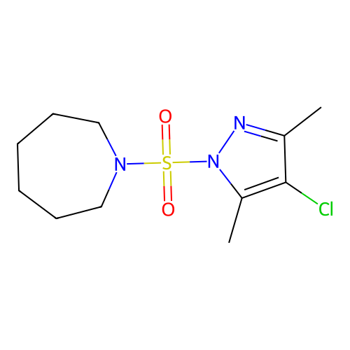 1-(4-Chloro-3,5-dimethylpyrazol-1-yl)sulfonylazepane structure