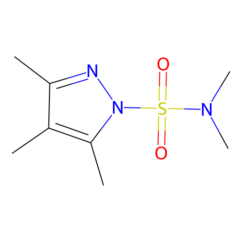 N,N,3,4,5-pentamethylpyrazole-1-sulfonamide structure