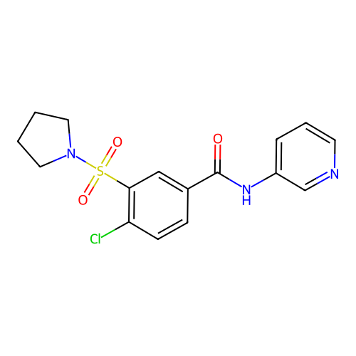 4-chloro-N-(pyridin-3-yl)-3-(pyrrolidin-1-ylsulfonyl)benzamide structure