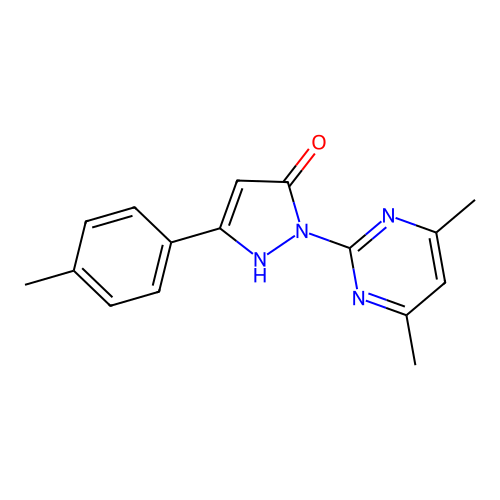 1-(4,6-dimethylpyrimidin-2-yl)-3-(4-methylphenyl)-1H-pyrazol-5-ol structure