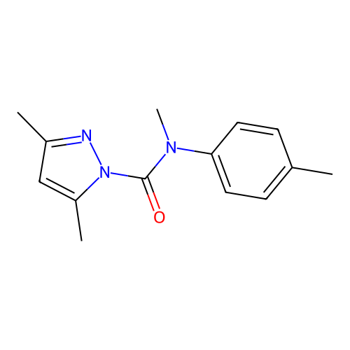 (3,5-dimethylpyrazolyl)-N-methyl-N-(4-methylphenyl)carboxamide structure