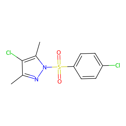 4-Chloro-1-(4-chlorophenyl)sulfonyl-3,5-dimethylpyrazole structure