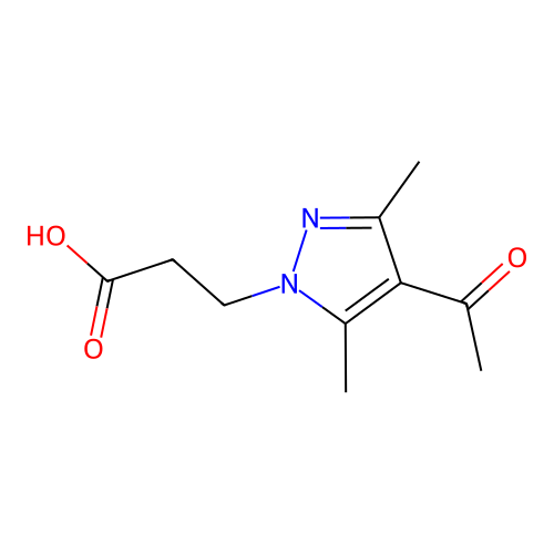 3-(4-acetyl-3,5-dimethyl-1H-pyrazol-1-yl)propanoic acid structure