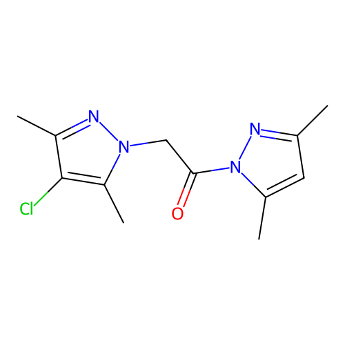 2-(4-Chloro-3,5-dimethylpyrazol-1-yl)-1-(3,5-dimethylpyrazol-1-yl)ethanone structure
