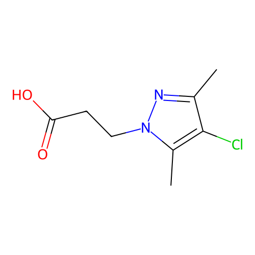 3-(4-Chloro-3,5-dimethyl-pyrazol-1-yl)-propionic acid structure