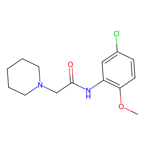 N-(5-chloro-2-methoxyphenyl)-2-(piperidin-1-yl)acetamide structure
