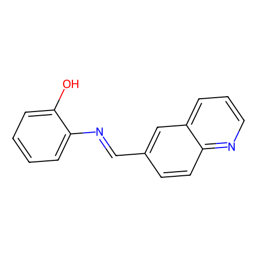 Phenol, 2-[(6-quinolinylmethylene)amino]- structure