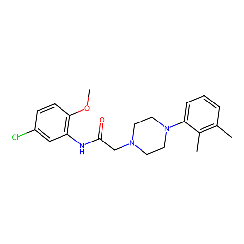 N-(5-chloro-2-methoxyphenyl)-2-[4-(2,3-dimethylphenyl)piperazin-1-yl]acetamide structure