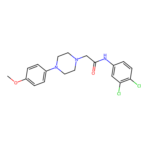 N-(3,4-dichlorophenyl)-2-[4-(4-methoxyphenyl)piperazin-1-yl]acetamide structure