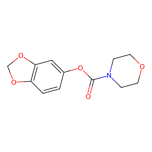 1,3-Benzodioxol-5-yl morpholine-4-carboxylate structure