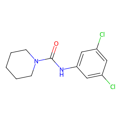 N-(3,5-dichlorophenyl)piperidine-1-carboxamide structure
